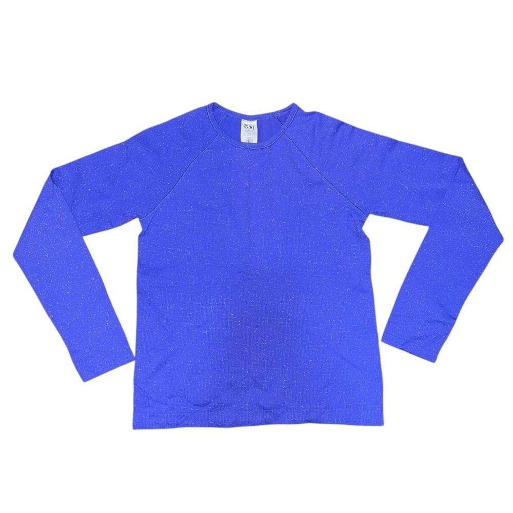 NWOT Athleta Girl Power Up Sport Length Shimmer Top Amphitrite Blue XXL / 16